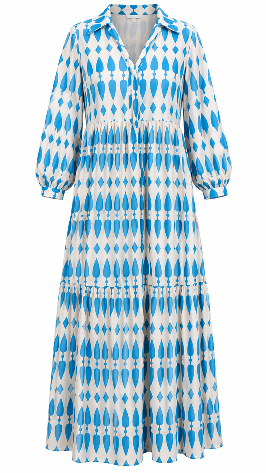 Geo Print Maxi Dress