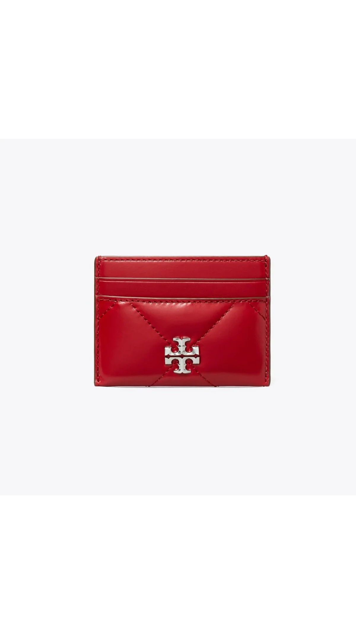 Tory Burch Kira Quilt Card Case - Red