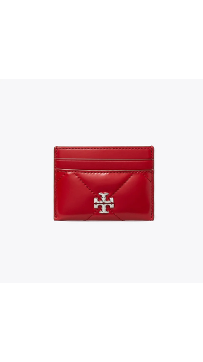 Tory Burch Kira Quilt Card Case - Red