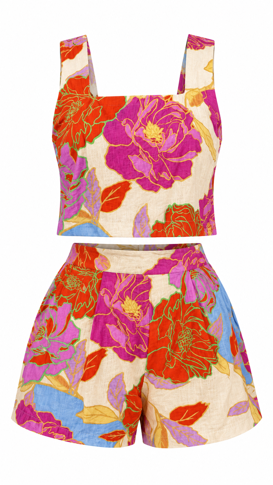 Vibrant Floral Crop Top