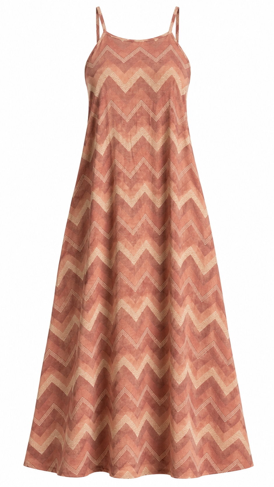 Chevron Print Spaghetti Strap Dress
