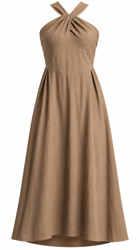Twist Halter Neck Dress
