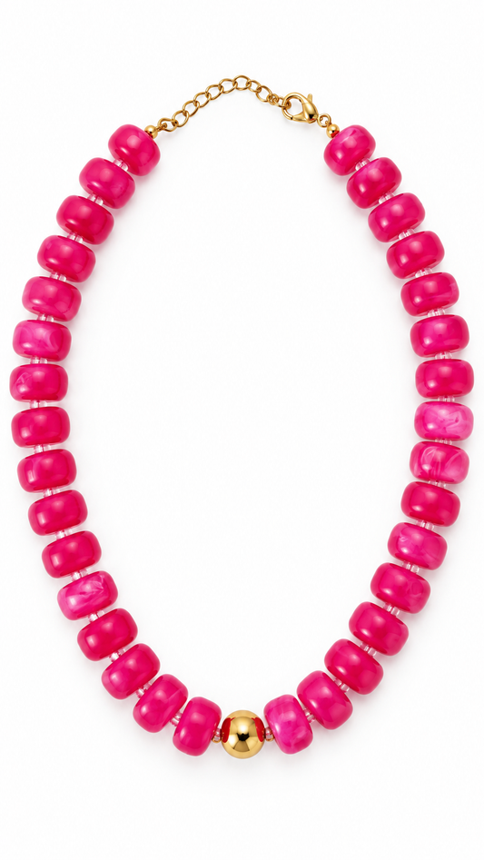 Pink Beaded Necklace