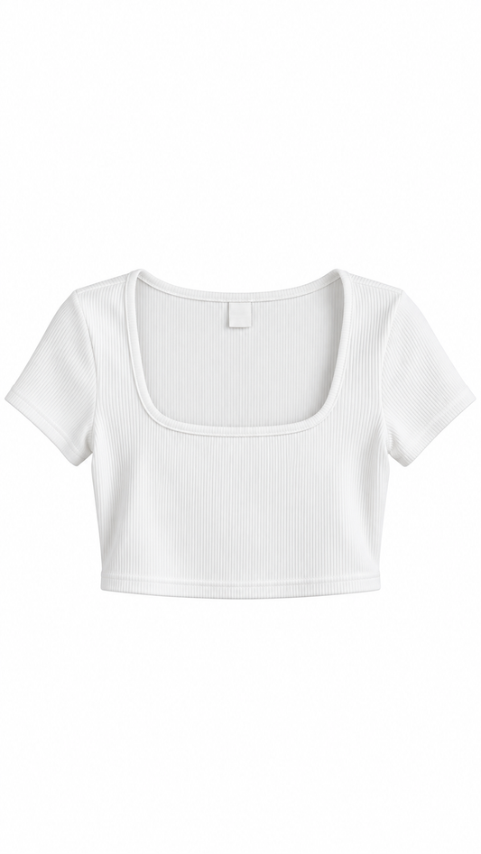 New H&M Ribbed Crop Top