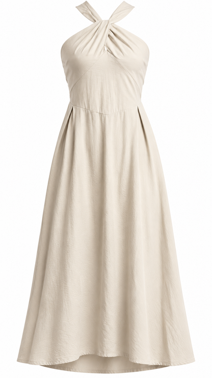 Twist Halter Neck Dress