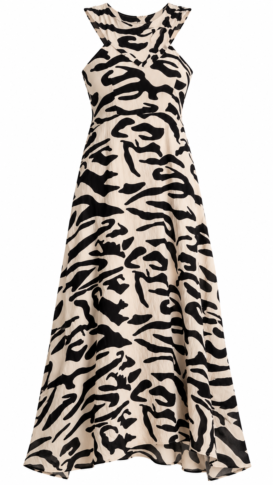 Zebra Print Halter Dress