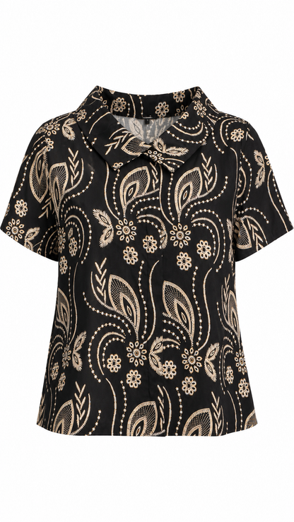 Paisley Embroidered Top
