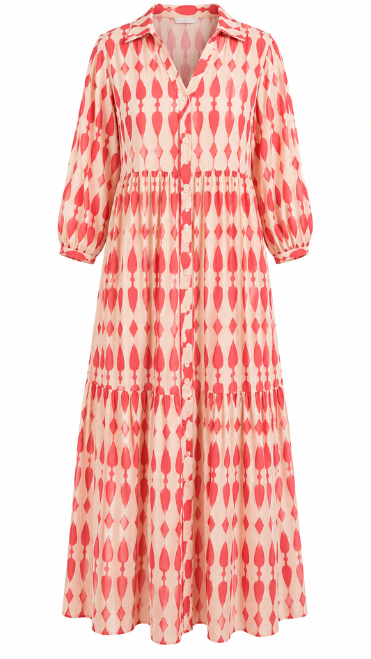 Geo Print Maxi Dress