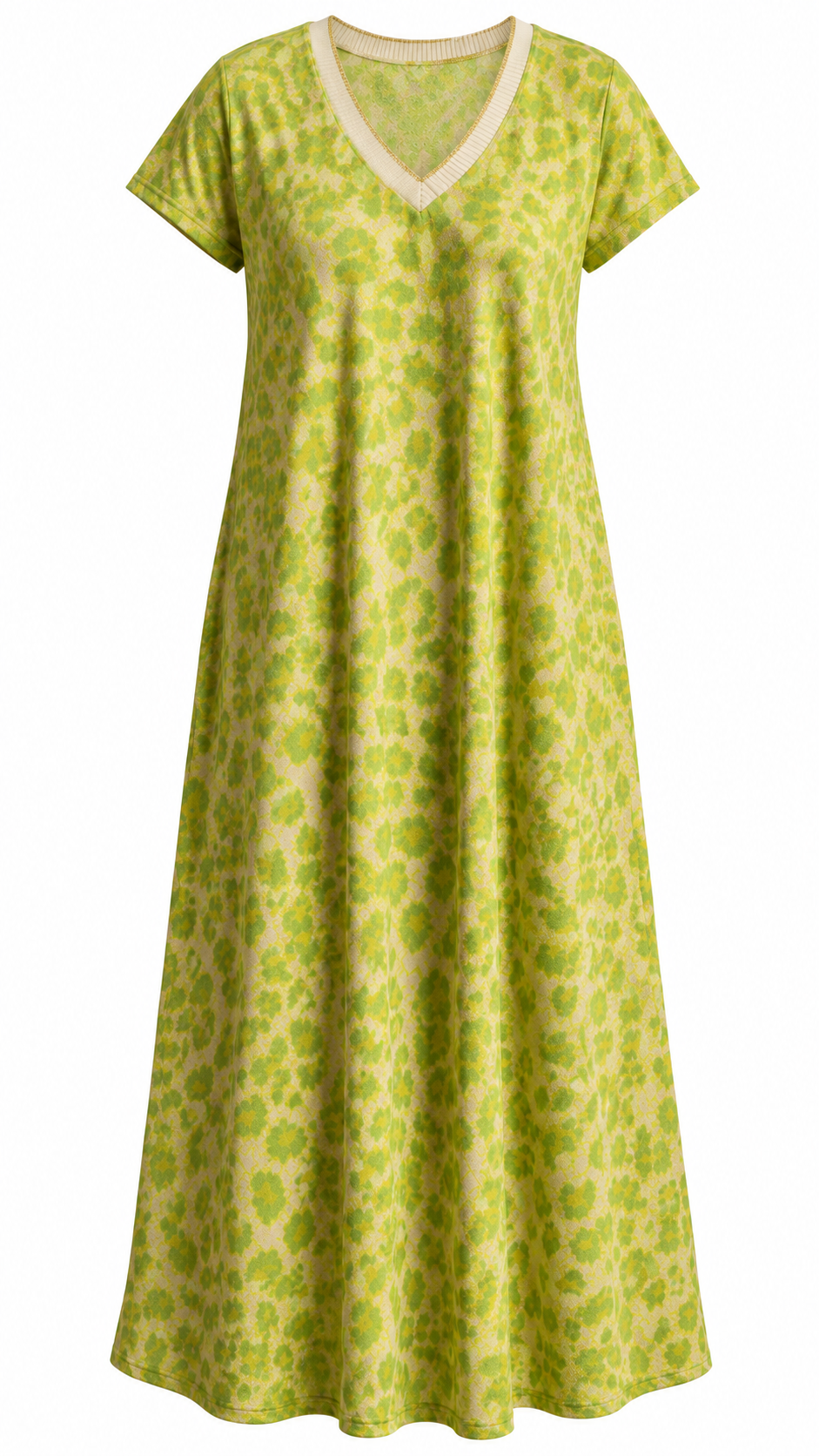 Leopard Print V-Neck Flowy Dress