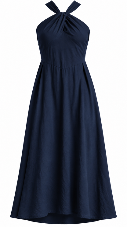 Twist Halter Neck Dress