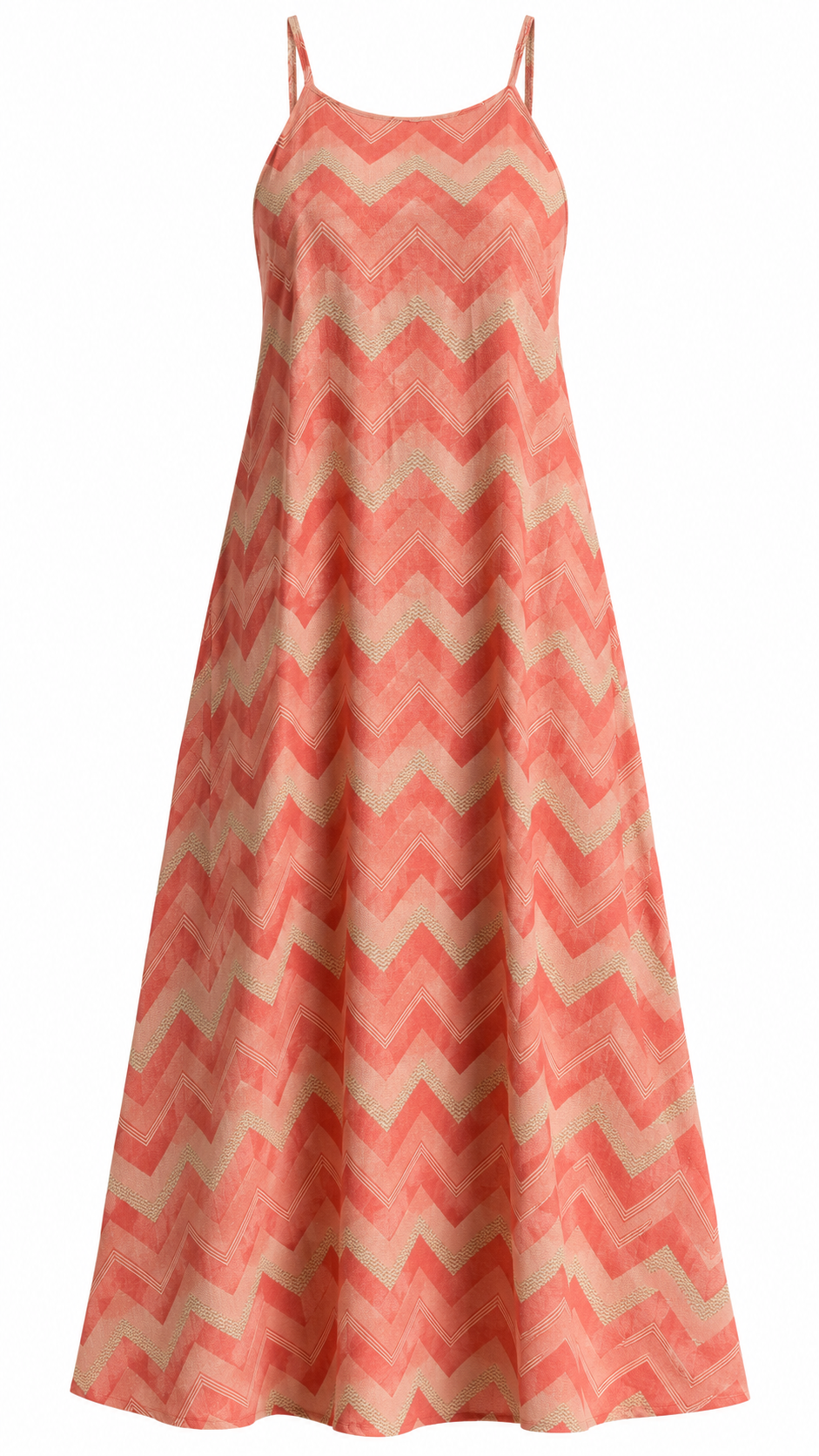 Chevron Print Spaghetti Strap Dress