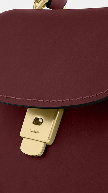 New Coach Burgundy Emory Top Handle Bag