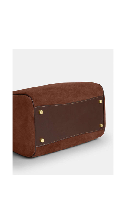 New Coach Brown Suede Large Rowan