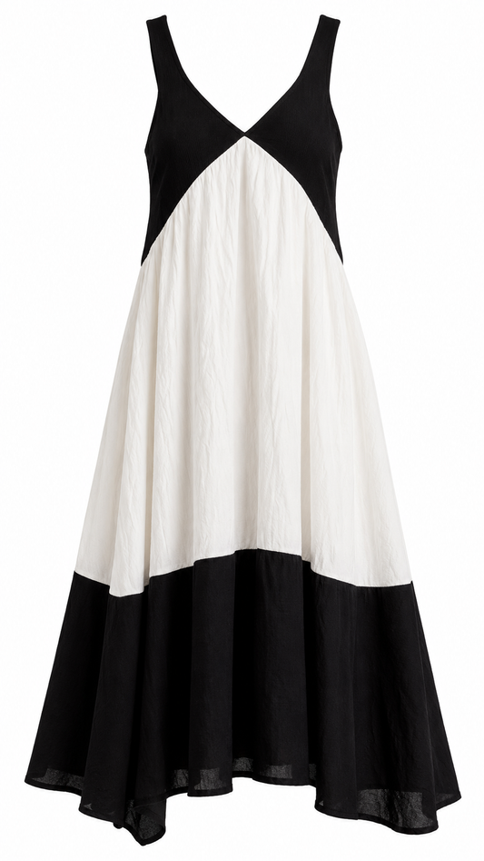 Colorblock Flowy Dress