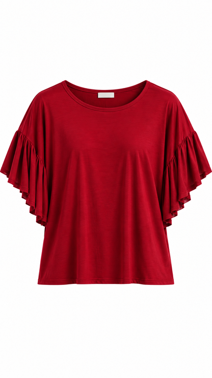 Ruffle Sleeve Top