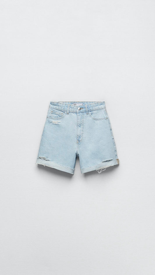 New High Waist Denim Short
