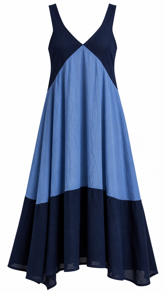 Colorblock Flowy Dress