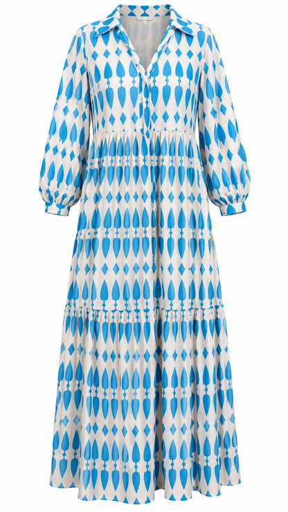 Geo Print Maxi Dress